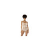 Body blanc transparent Celina avec dentelle brodée florale, bretelles ajustables
